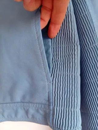 Cazadora motera mujer azul