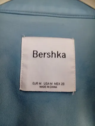 Cazadora motera mujer azul