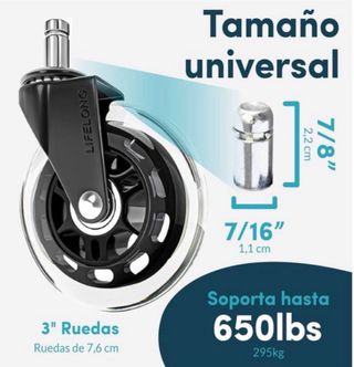 Set 5 Ruedas Silla Oficina Lifelong