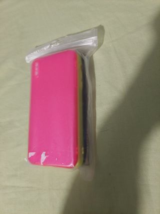 3 Fundas iPhone XS MAX - Rosa, Amarillo, Negro.