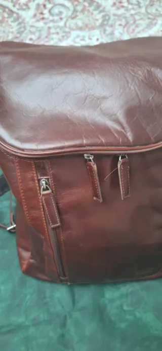 Mochila Piel Zerimar Hombre Marrón