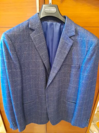 Americana JAVIER LOBATO azul cuadros hombre