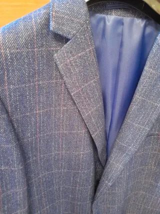 Americana JAVIER LOBATO azul cuadros hombre