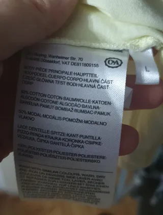 Camiseta T-L  amarilla