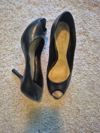 Tacones Peep Toe azul marino Talla 38