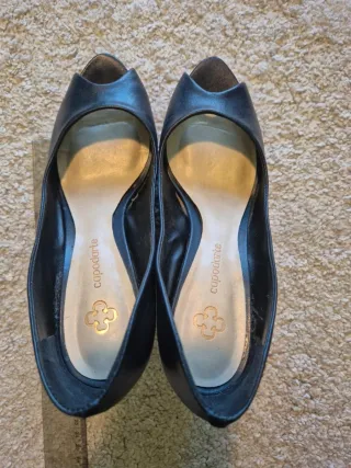 Tacones Peep Toe azul marino Talla 38