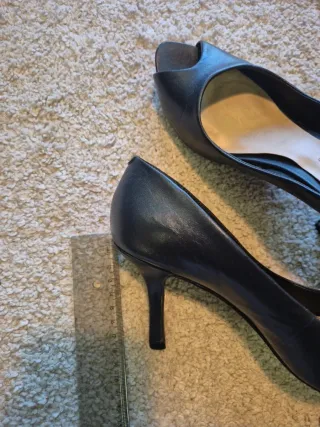 Tacones Peep Toe azul marino Talla 38