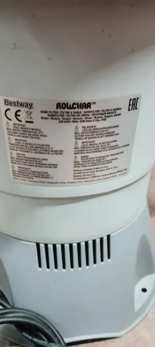 Depuradora 80 cm alto y piscina0,60, 2'20 y 1'50cm