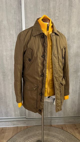 Chaqueta Zara Hombre Marrón y Amarillo