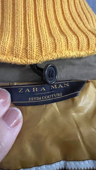 Chaqueta Zara Hombre Marrón y Amarillo