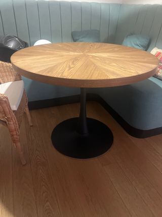 Mesa redonda madera y metal