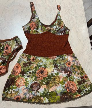 Baby doll con slip coordinato vintage anni ‘60-‘70