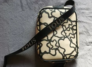 Bolso bandolera Tous beige y negro