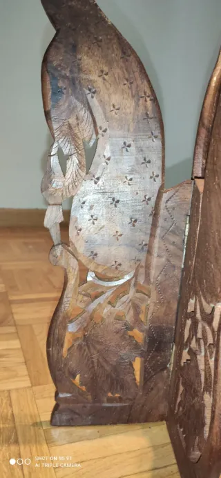 Mesa auxiliar artesanal estilo anglo-indio