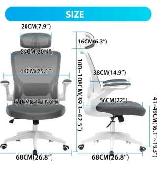 Silla Ergonómica Kerdom 9060 Brazos Plegables