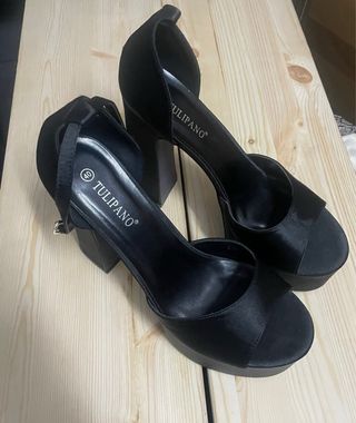 Zapatos de tacón Tulipano negros talla 40