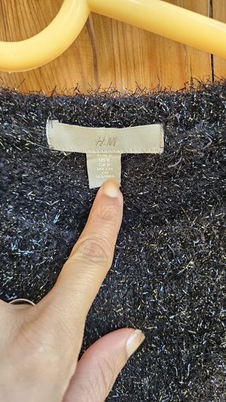 Jersey negro plateado brillante