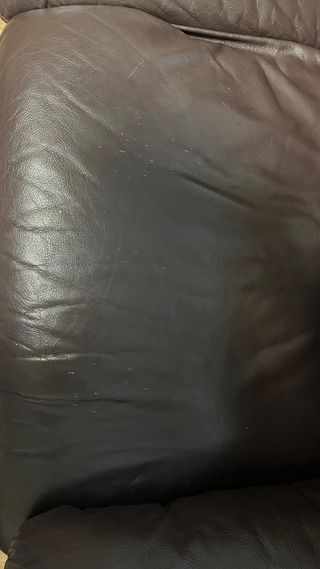 2 Sofás/Tresillo de piel marrón de 3 plazas