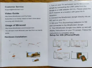 MiraScreen 2.4G WiFi Dongle 1080P –Streaming fácil