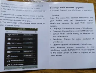 MiraScreen 2.4G WiFi Dongle 1080P –Streaming fácil