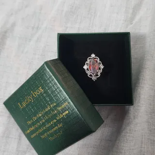 Anillo Plata 925 con Piedra Roja