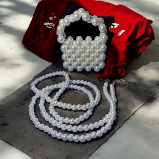 Mini borsa perle fatta a mano