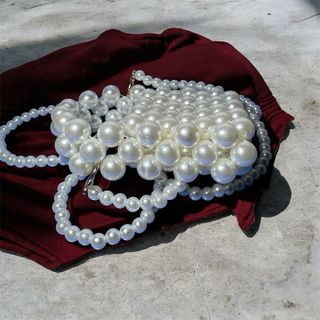 Mini borsa perle fatta a mano