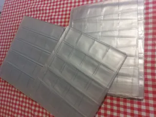 50 Hojas plástico coleccionistas monedas sellos