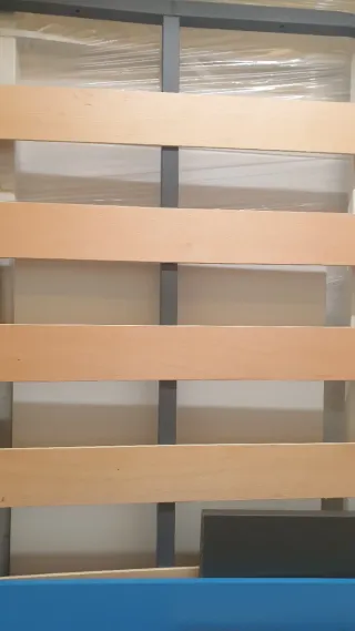 Somier de lamas metálico y madera