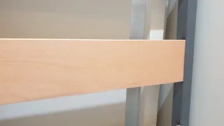 Somier de lamas metálico y madera