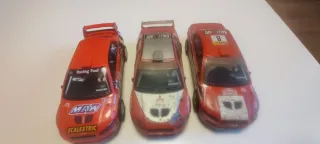 Scalextric Lote 3 coches slot Mitsubishi Lancer