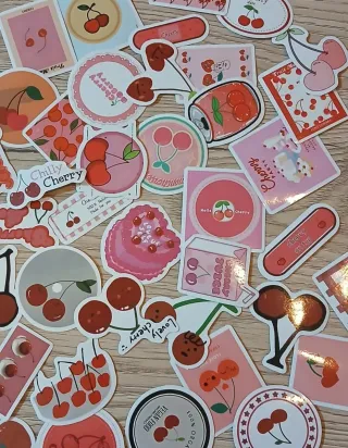 42 pegatinas de cerezas