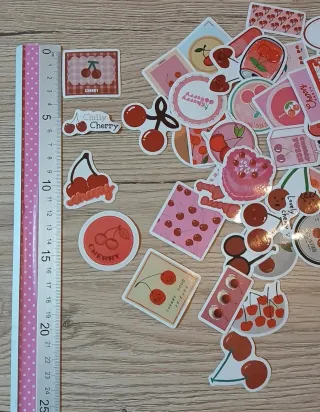 42 pegatinas de cerezas