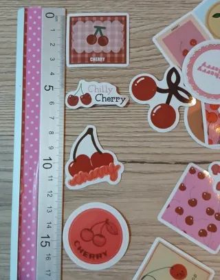 42 pegatinas de cerezas