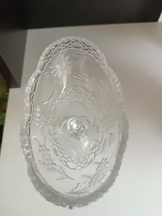 Alzatina ovale in cristallo