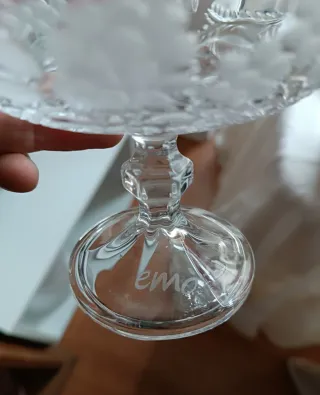 Alzatina ovale in cristallo