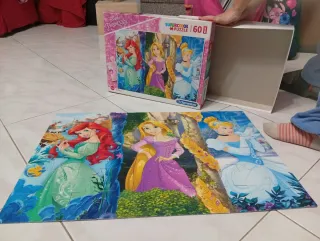 Puzzle Principesse Disney Ariel, Cenerentola, Rapu
