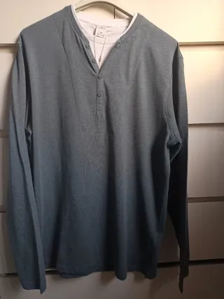 Camiseta Springfield T M verde manga larga Nueva