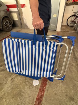 Silla de playa plegable con asa