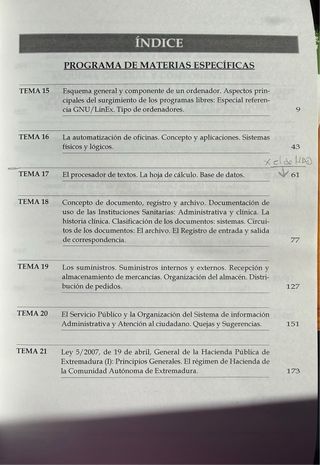 Libros oposiciones Auxiliar Administrativo del SES
