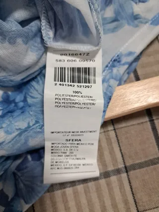 Camiseta floral manga 3/4 talla L