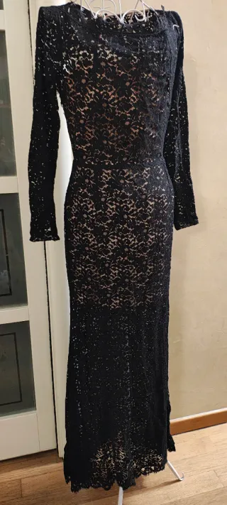 Abito Elisabetta Franchi nero pizzo