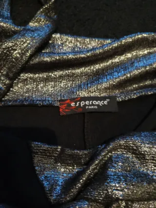 Vestido plateado brillante