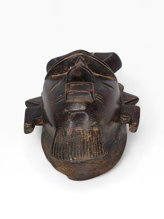 Máscara Africana Tribal Madeira Esculpida 35cm