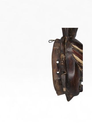 Máscara Africana Tribal Madeira Esculpida 35cm