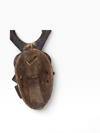 Máscara Africana Tribal Madeira Esculpida 35cm