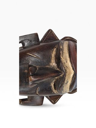 Máscara Africana Tribal Madeira Esculpida 35cm