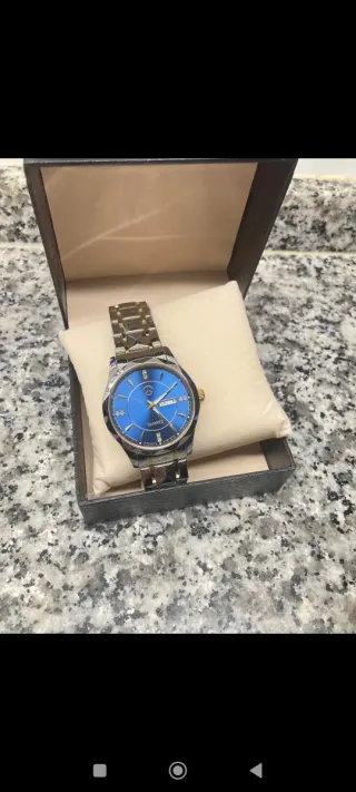 Reloj Mercedes Acero Azul y Dorado