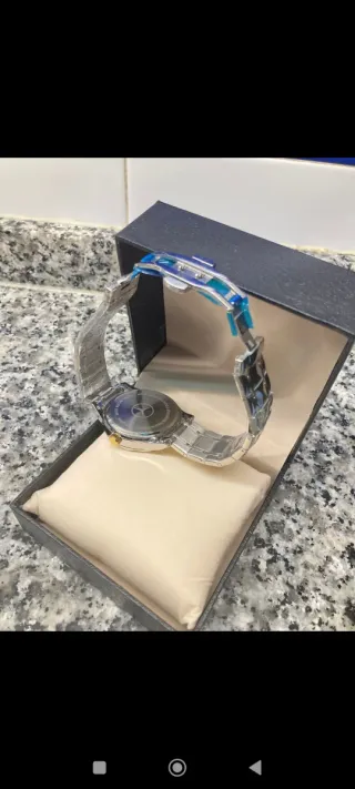Reloj Mercedes Acero Azul y Dorado