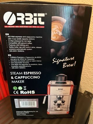 Cafetera Espresso y Cappuccino Orbit ES-3510